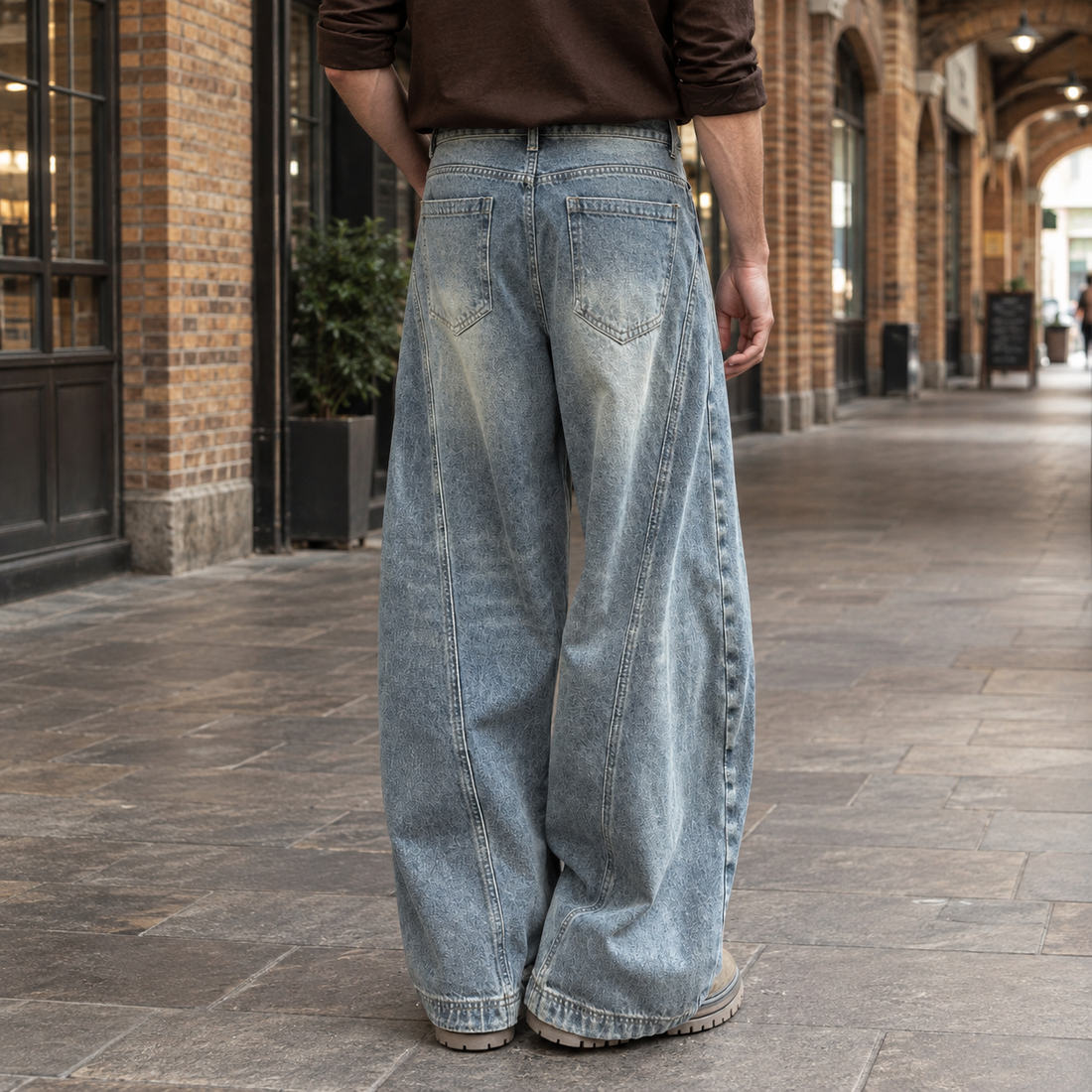 Sylvester Wide Leg Jeans - Blue