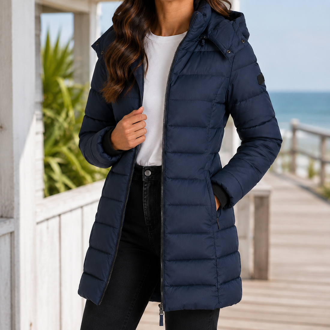 Odette Quilted Jacket - Navy