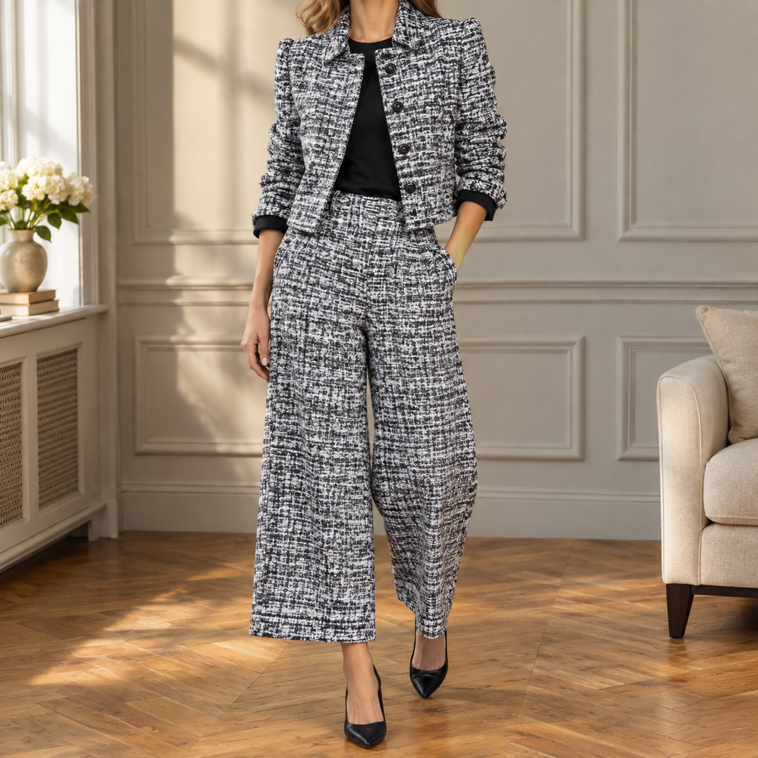 Bethany Tailored Set - Black