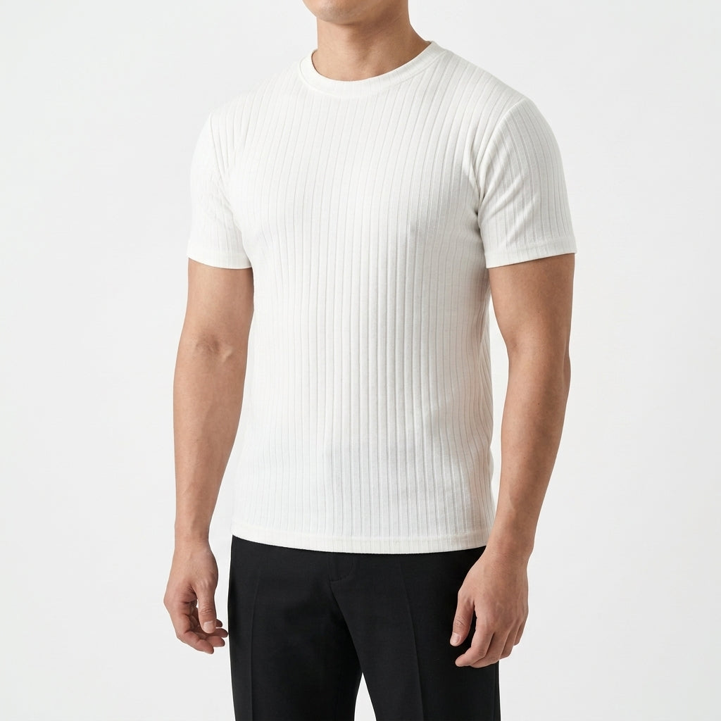 Knox Ribbed T-Shirt - White