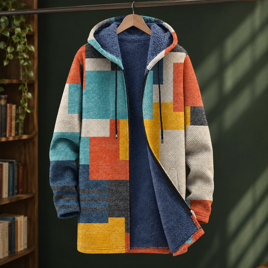 Vincent Abstract Hooded Jacket - Multicolor Abstract