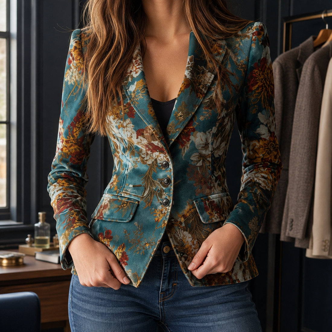 Maxine Tailored Blazer - Teal