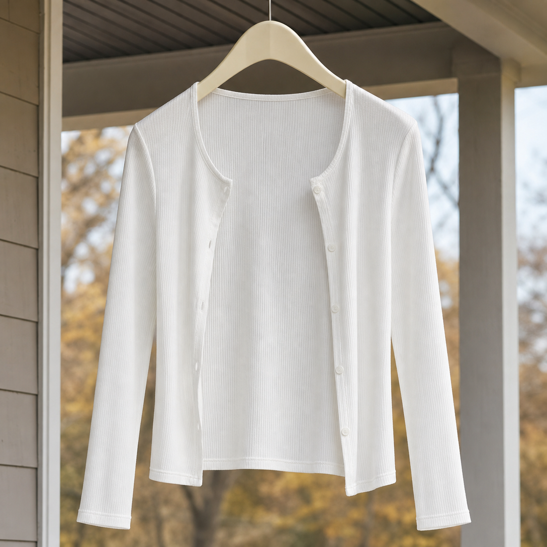 Carlotta Ribbed Cardigan - White
