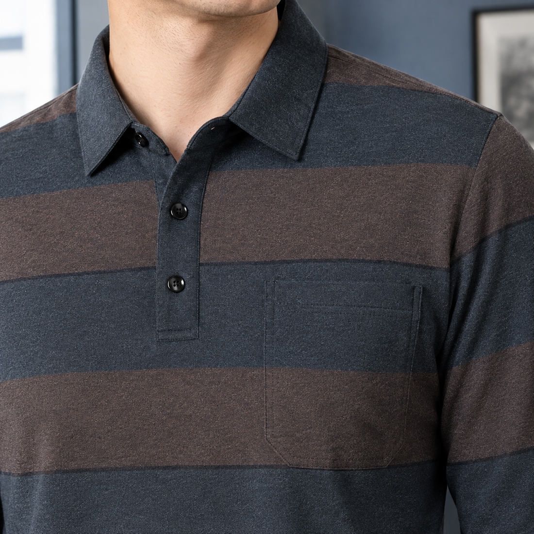 David Striped Polo - Lead Product Detail