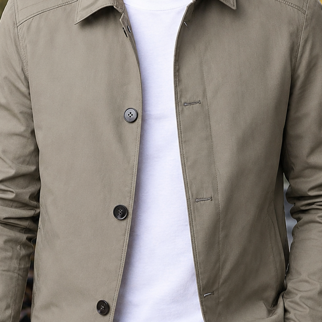 Jude Button-Front Jacket - Lead Product Detail