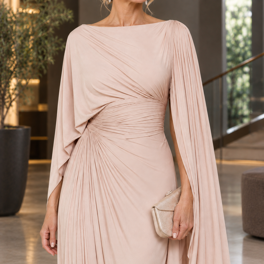 Sabine Draped Maxi Dress - Lead Product Detail