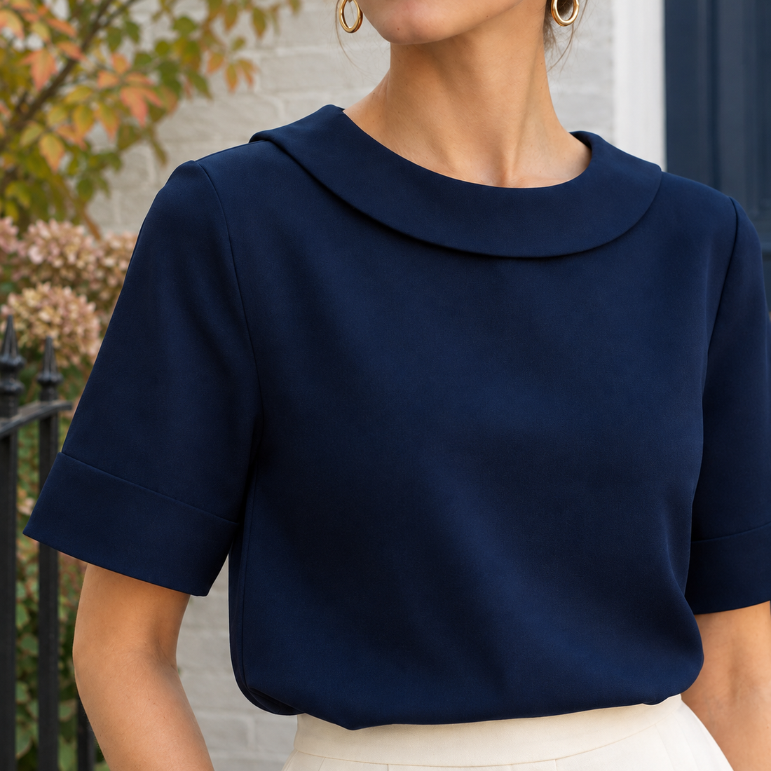 Hallie Round Neck Blouse - Lead Product Detail