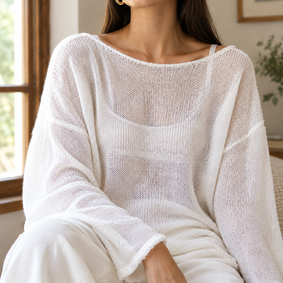 Iolanthe Relaxed Knit Top - Lead Product Detail