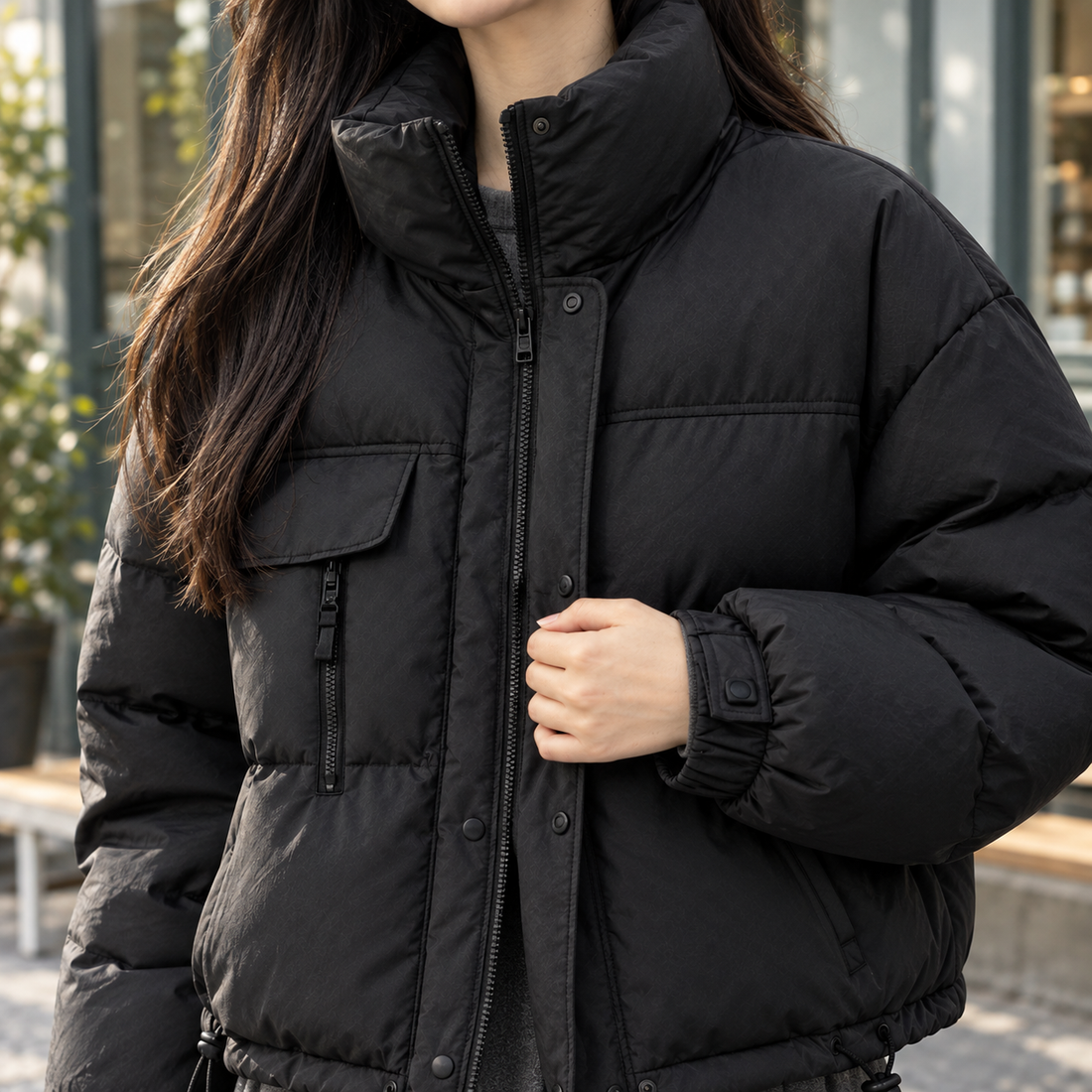 Hildegarde Puffer Jacket - Lead Product Detail
