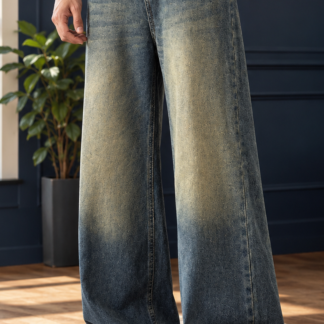 Elliot Wide Leg Jeans - Lead Product Detail