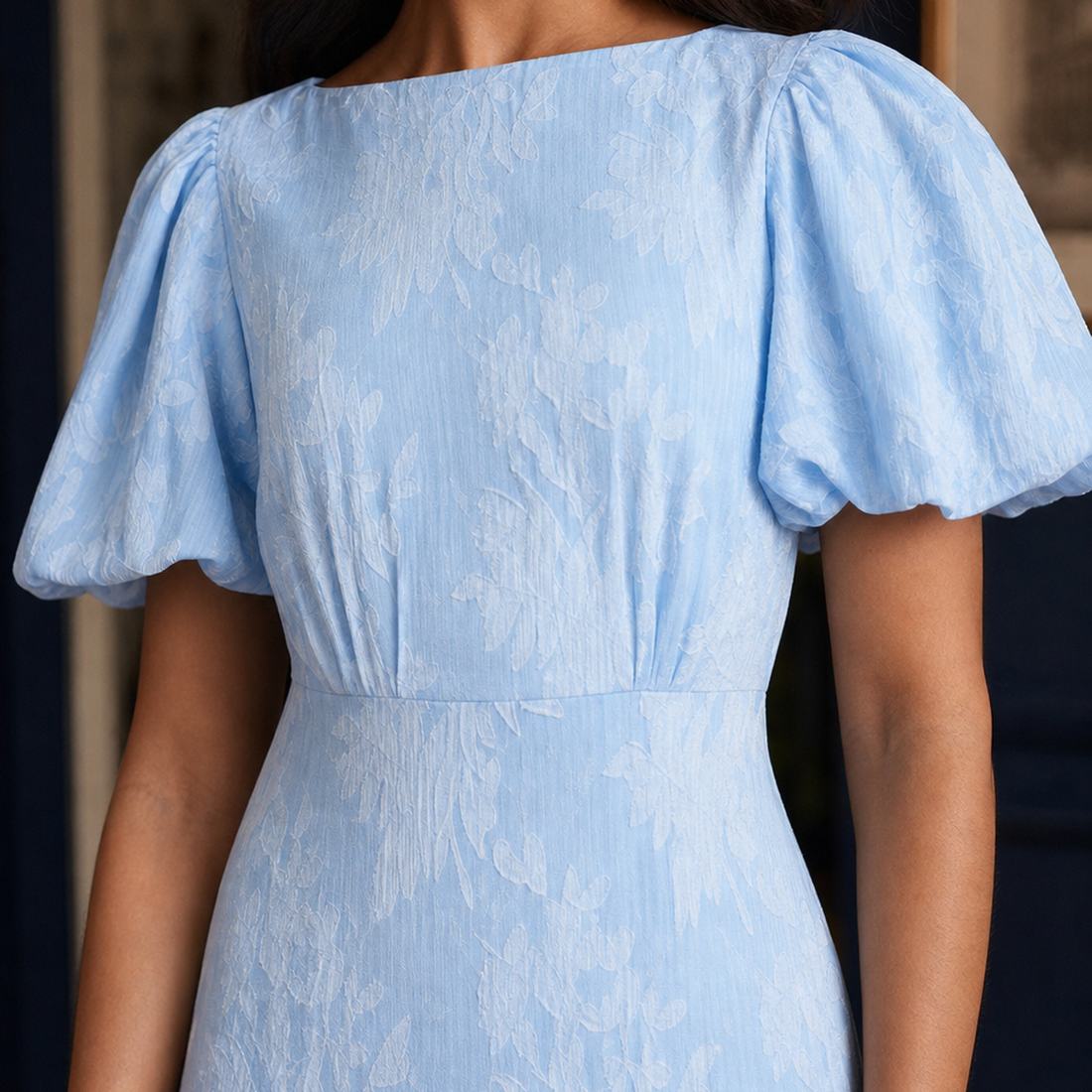 Pippa Jacquard Midi Dress - Lead Product Detail
