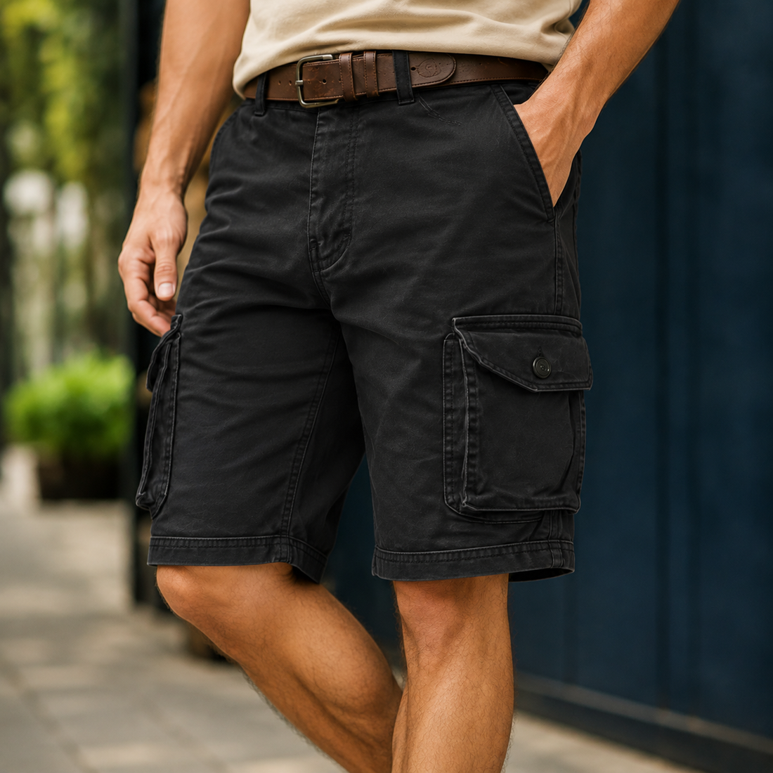 Jasper Cargo Shorts - Black