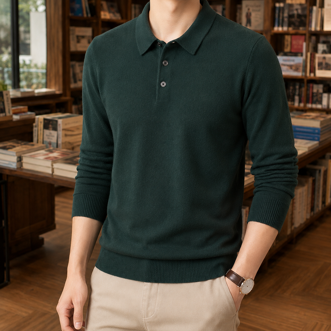 Julian Polo Sweater - Dark Green