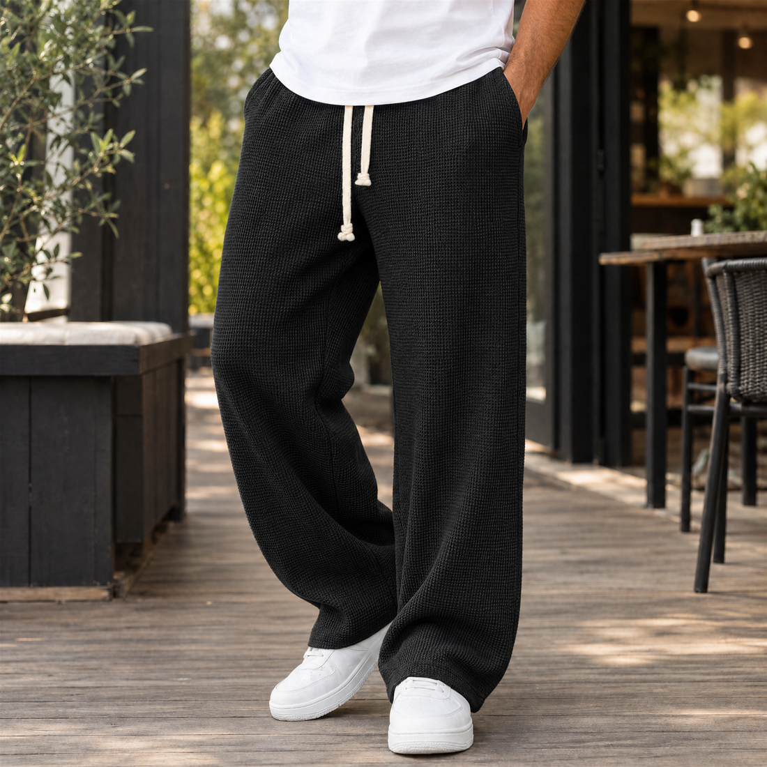 Christopher Wide Leg Pants - Black