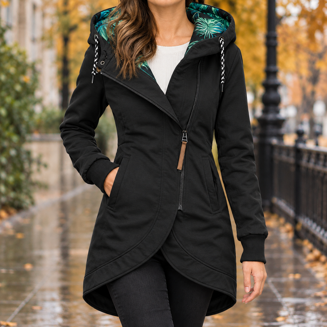 Lena Hooded Jacket - Black