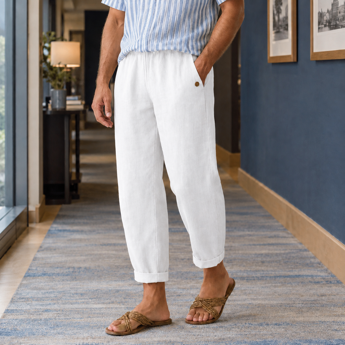 Kieran Relaxed Pants - White