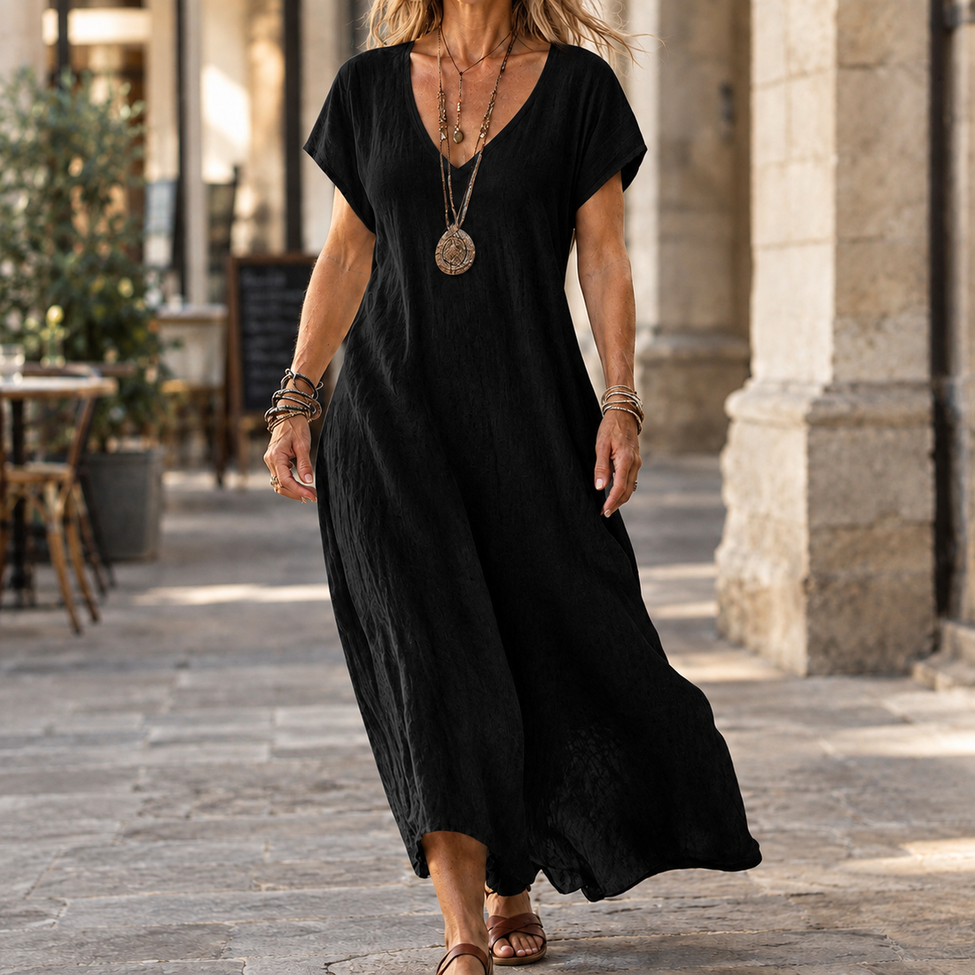 Riley Relaxed Maxi Dress - Black