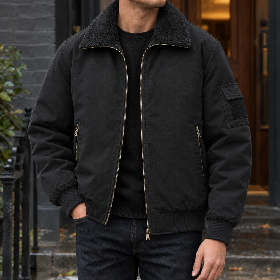 Edmund Utility Jacket - Black