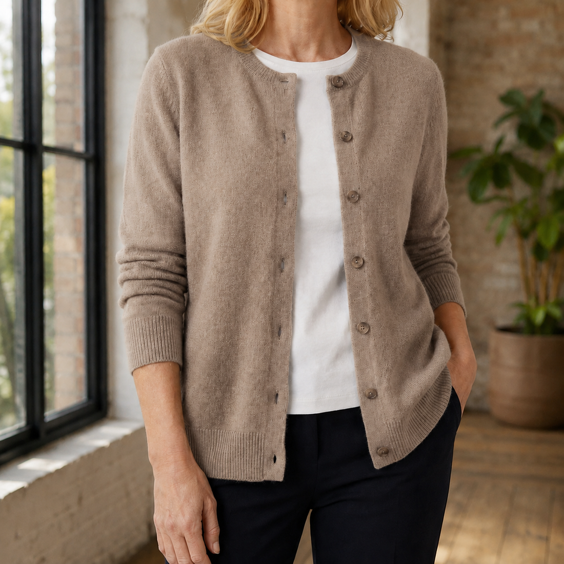 Agnes Crewneck Sweater - Brown