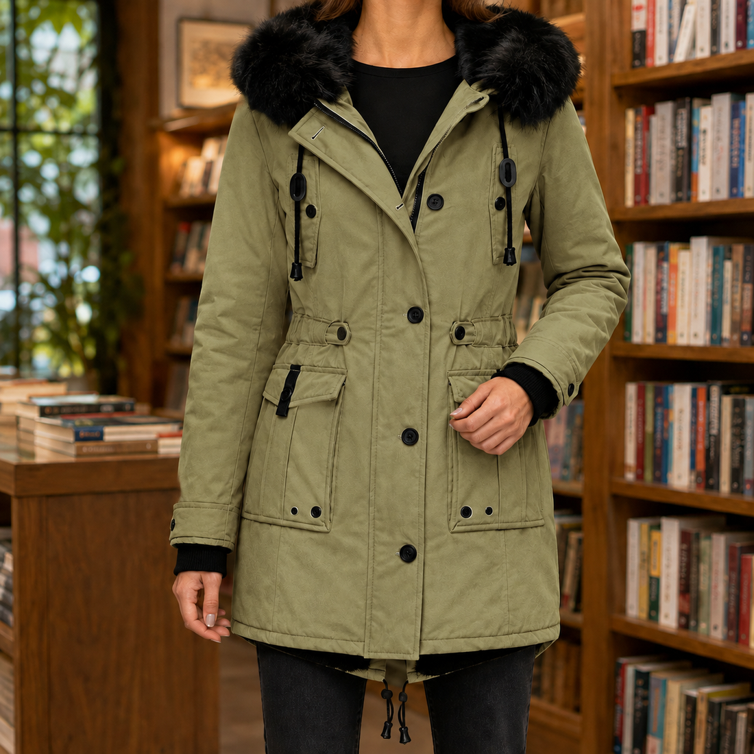 Sylvie Utility Overcoat - Green