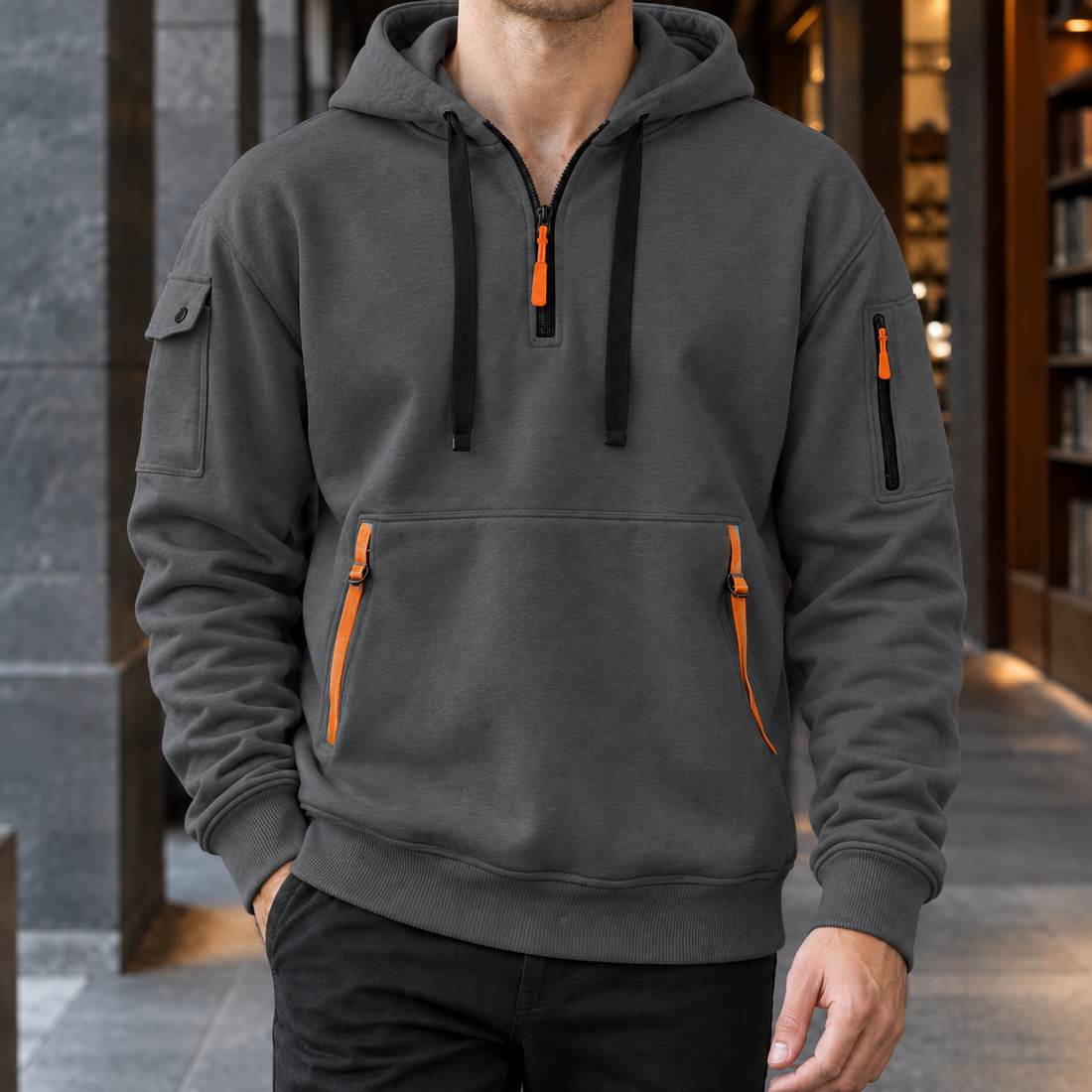 Alexander Utility Hoodie - Dark Gray