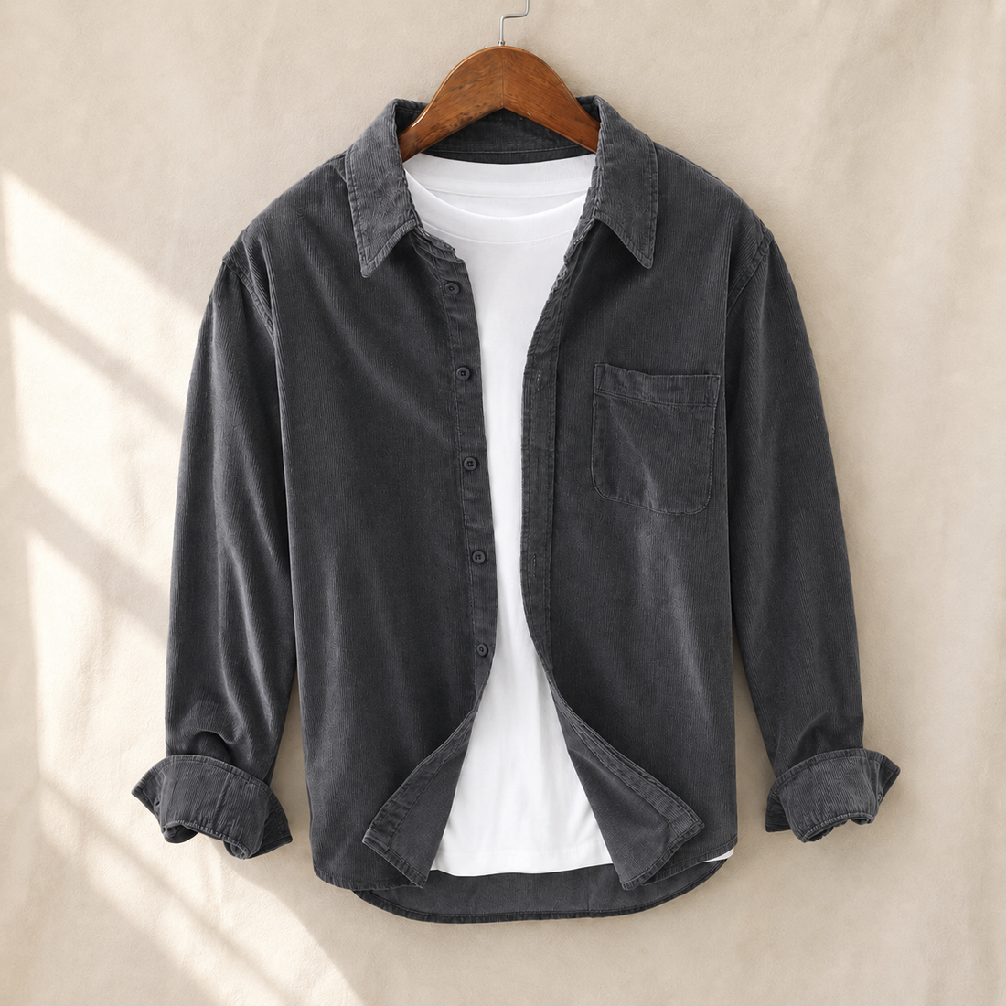 Otto Corduroy Shirt - Anthracite