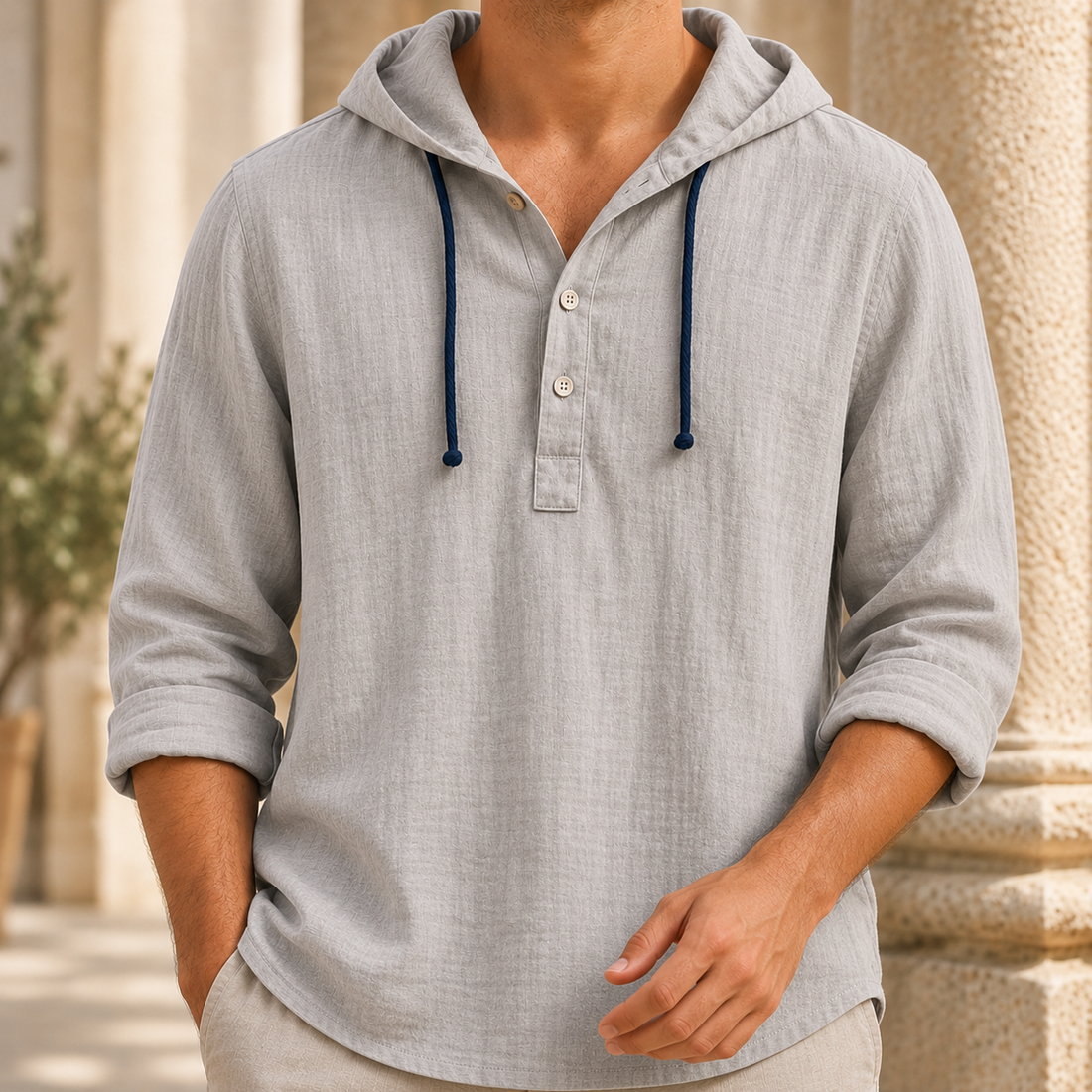 James Hooded Shirt - Gray
