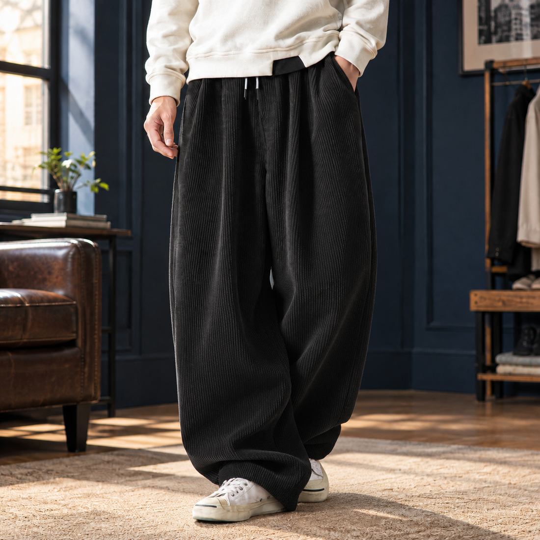 Frederick Wide Leg Pants - Black