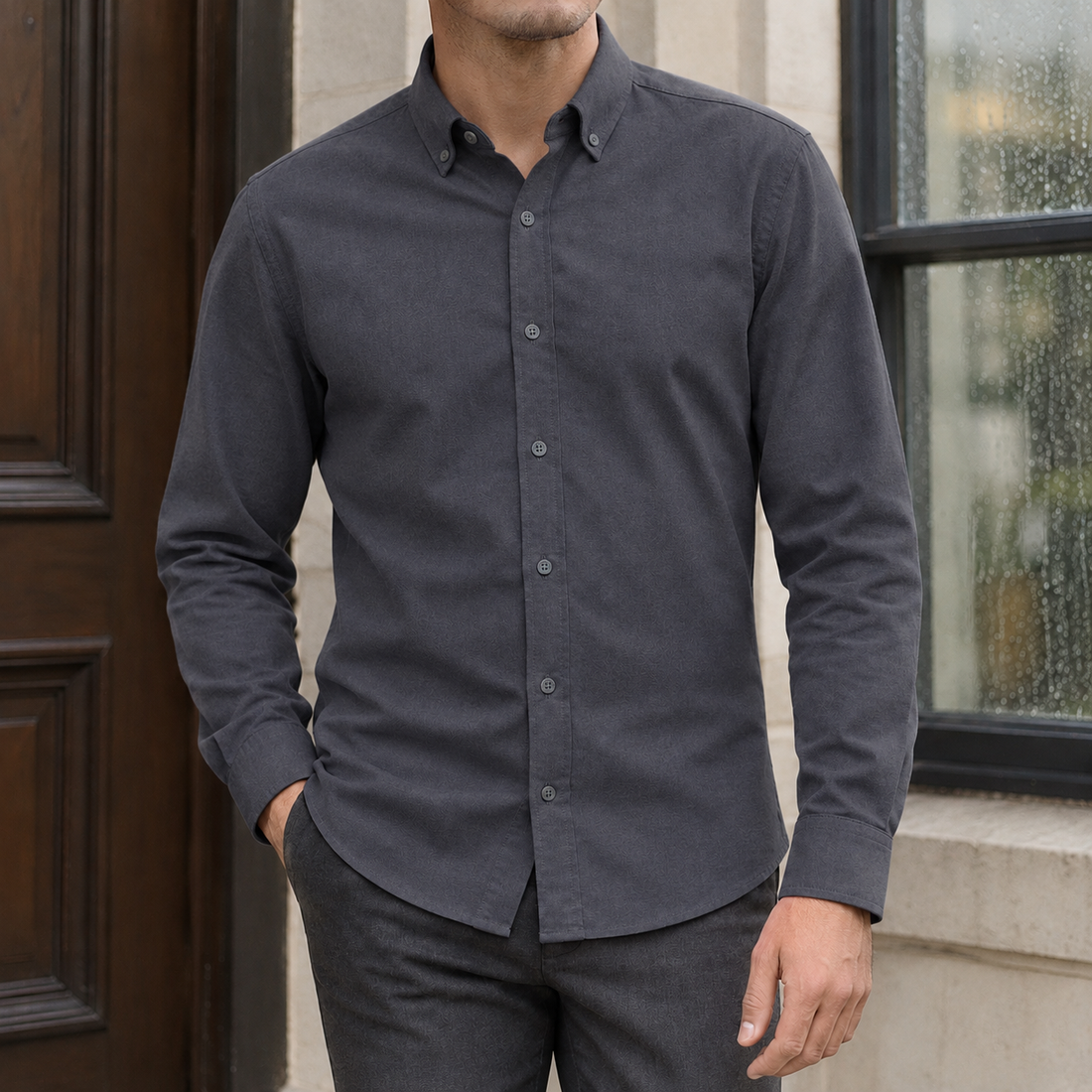 Biagini Oxford Shirt - Dark Gray