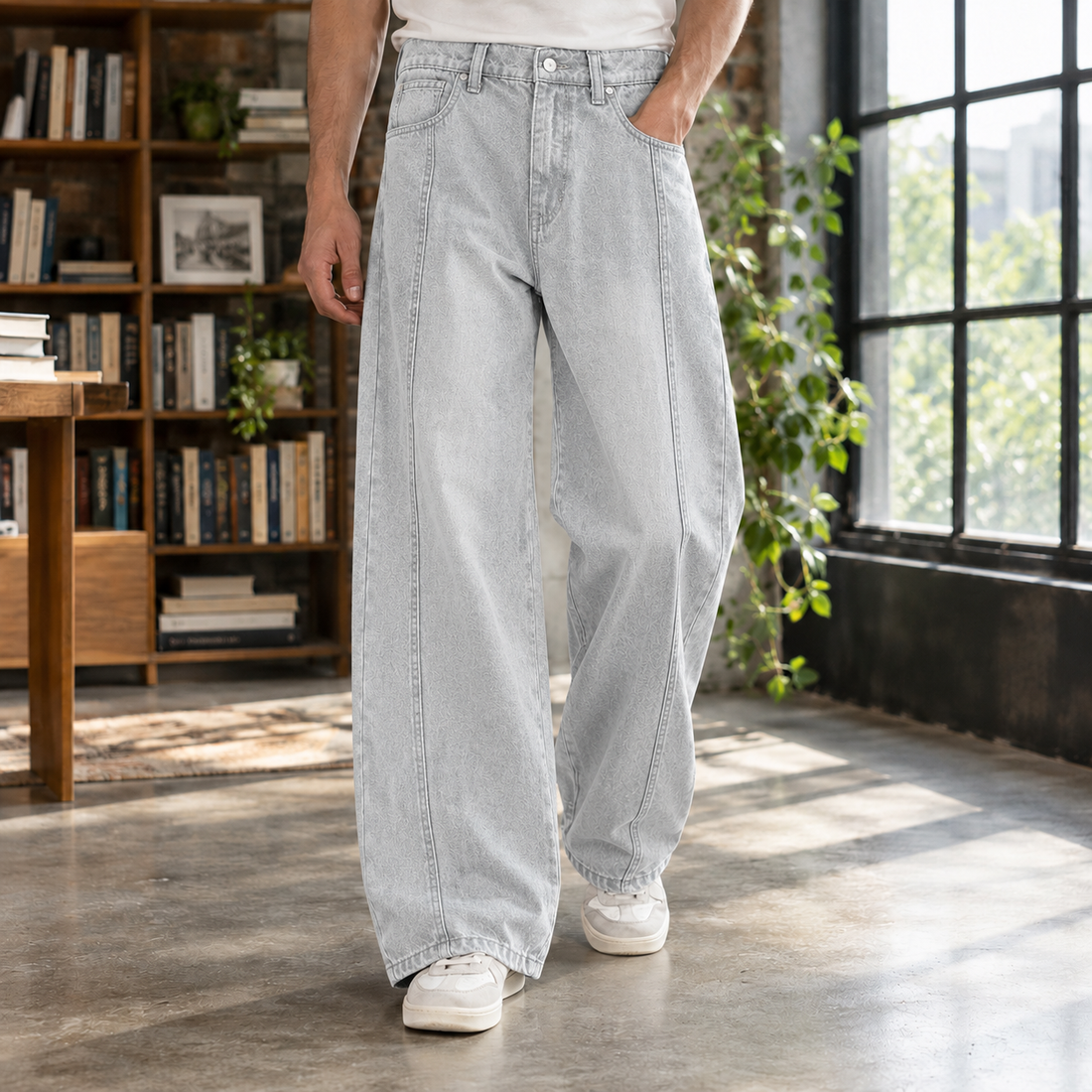 Balthasar Wide Leg Jeans - Glacier Blue