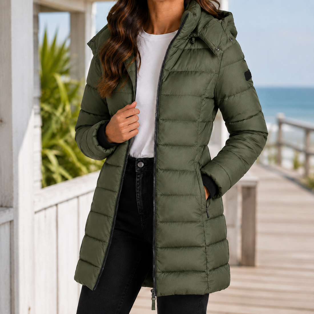 Odette Quilted Jacket - Green
