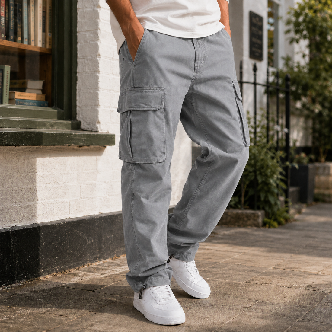 Carter Relaxed Cargo Pants - Gray