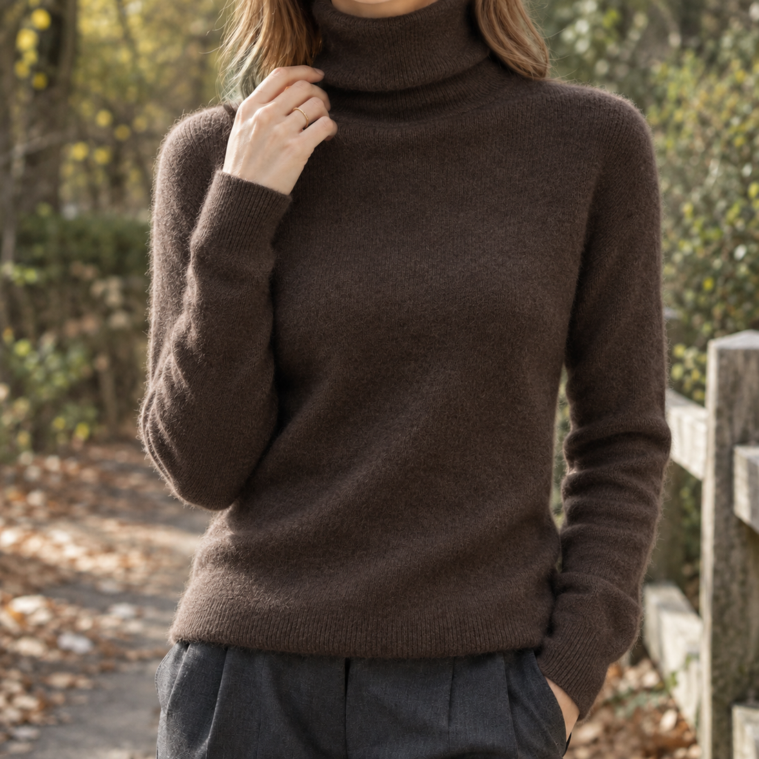 Claudia Turtleneck Sweater - Coffee