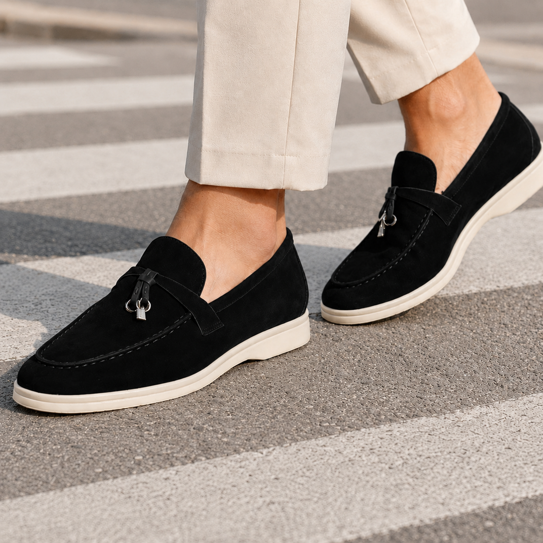 Santoro Slip-On Loafers - Black