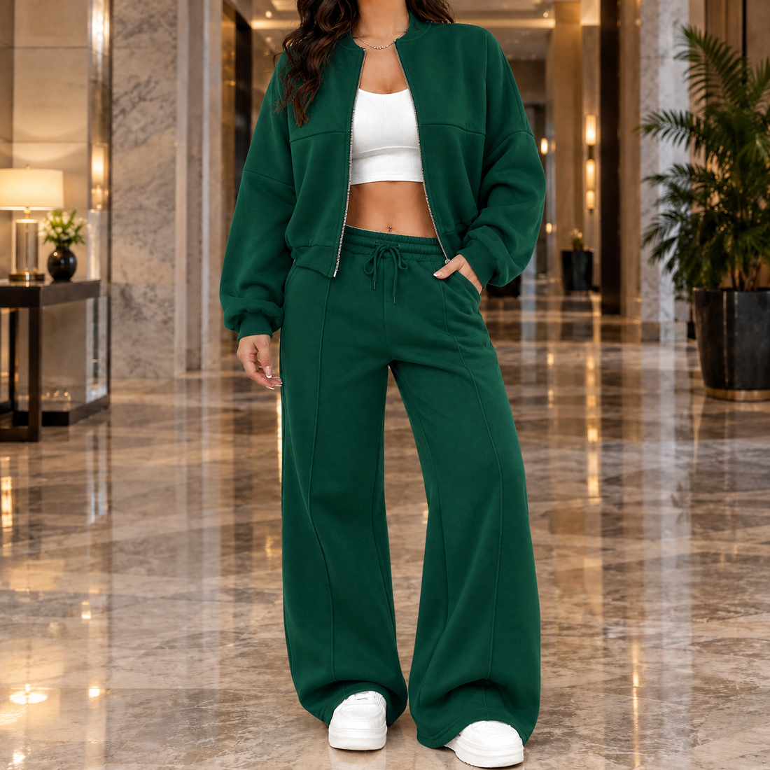 Morwenna Relaxed Set - Dark Green