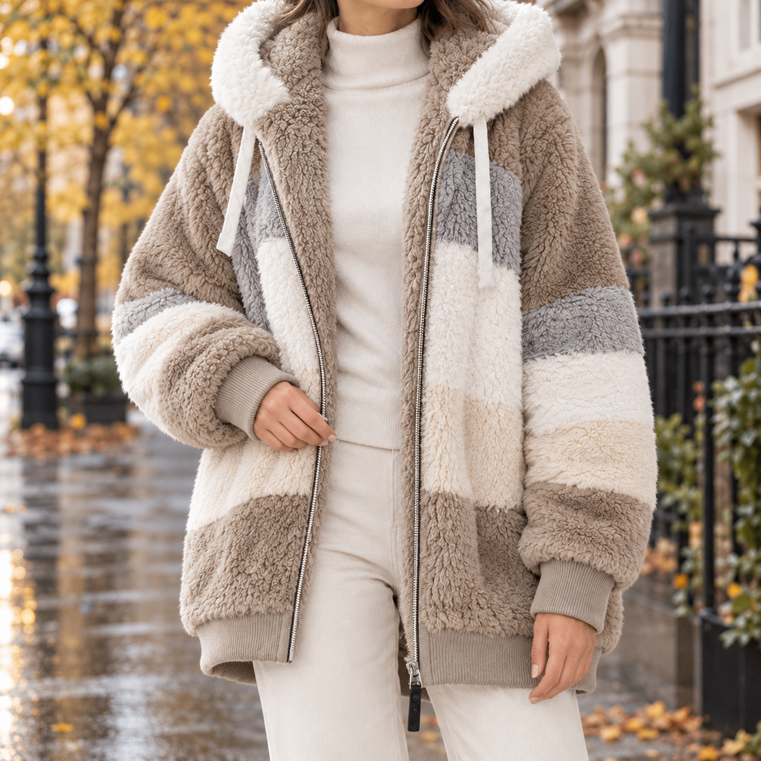 Erin Patchwork Jacket - Khaki