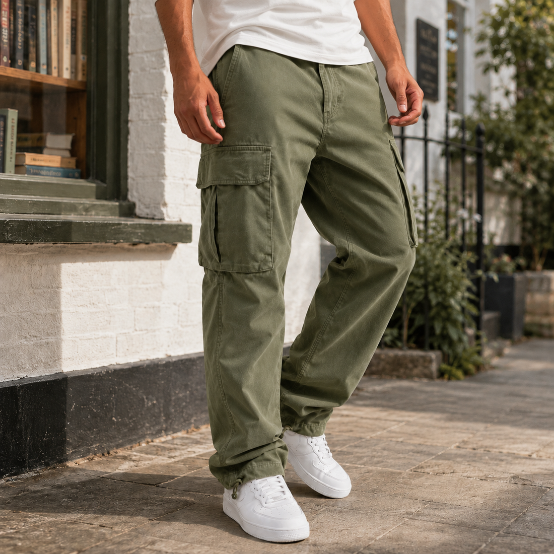 Carter Relaxed Cargo Pants - Green