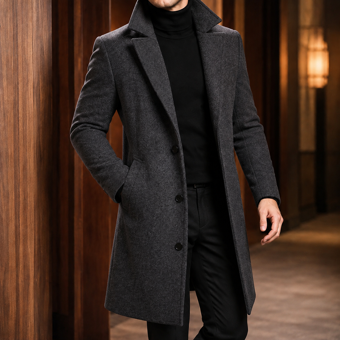 Conrad Tailored Overcoat - Dark Gray