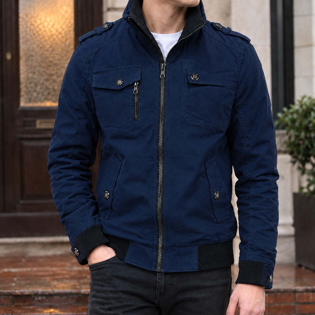 Oscar Utility Jacket - Dark Blue