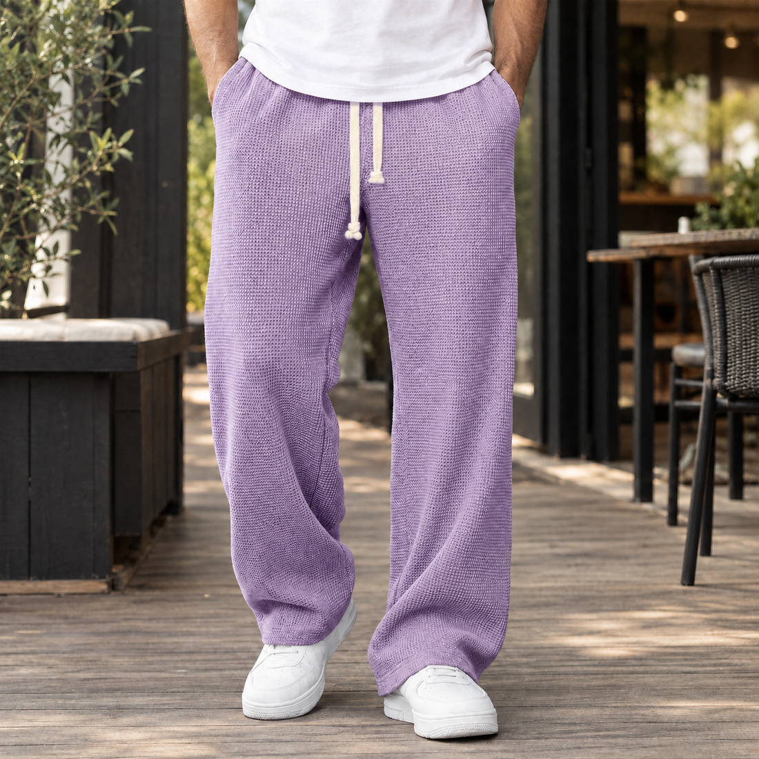 Christopher Wide Leg Pants - Light Purple