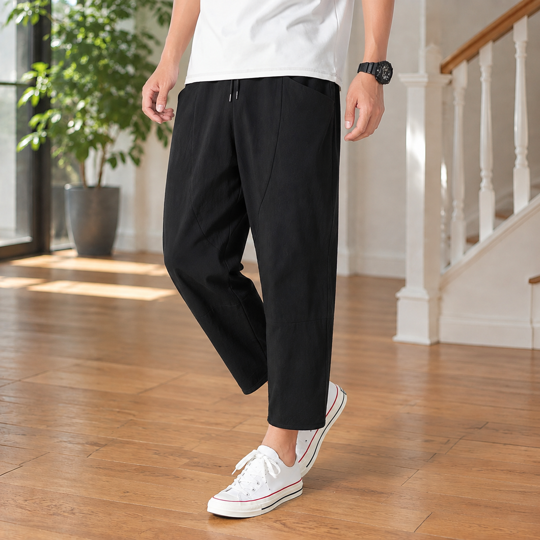 Marco Cropped Pants - Black