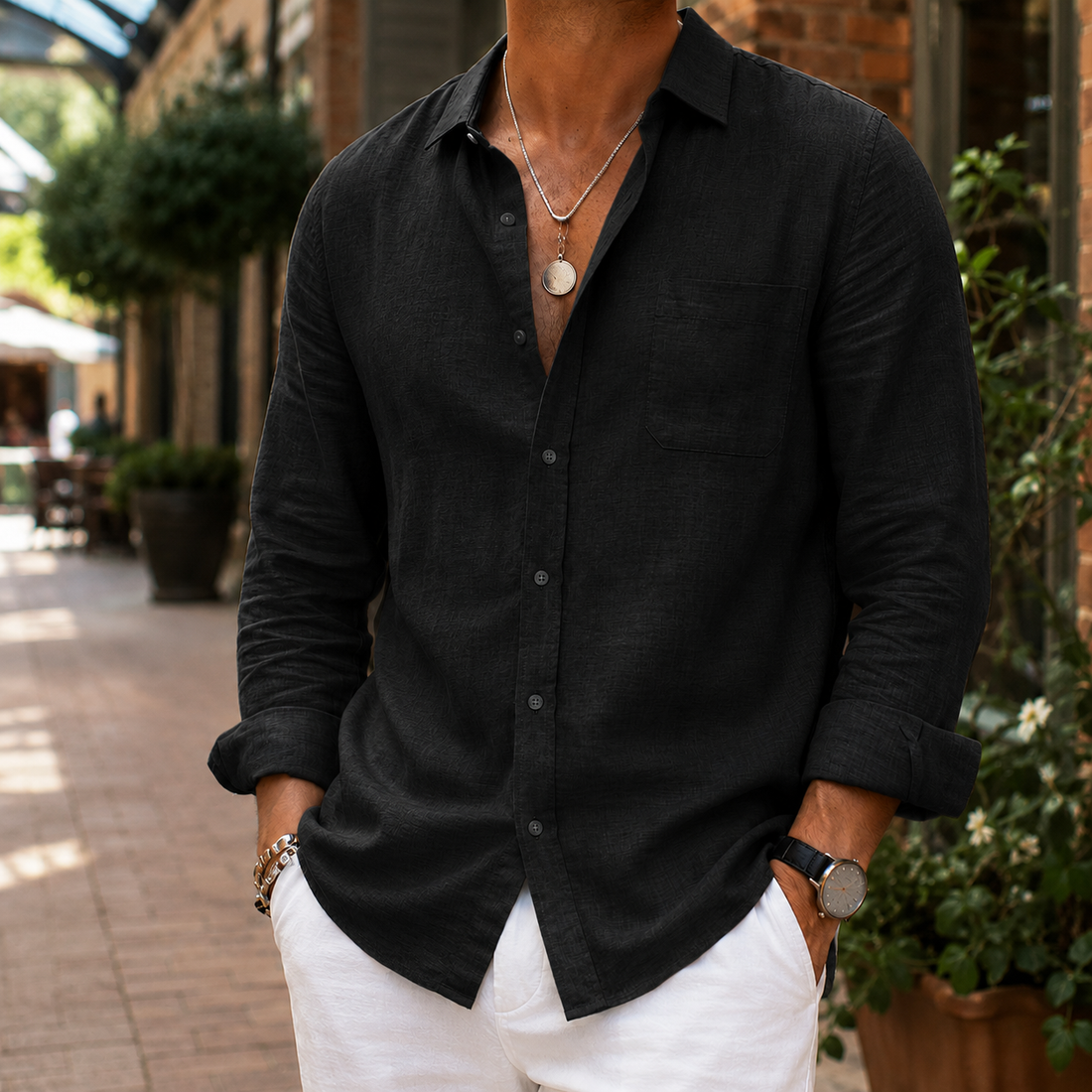 Blake Cotton Shirt - Black