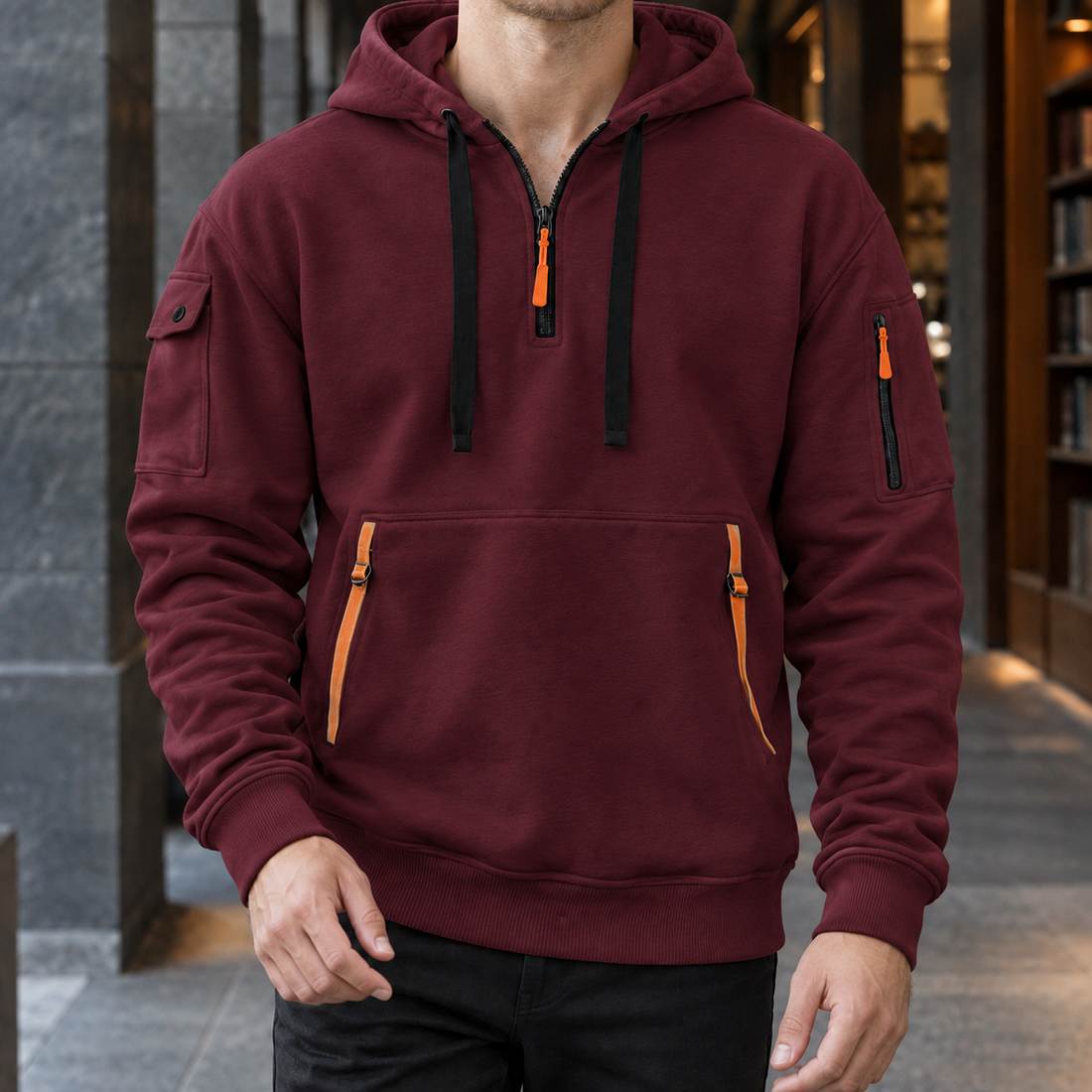 Alexander Utility Hoodie - Wine Red