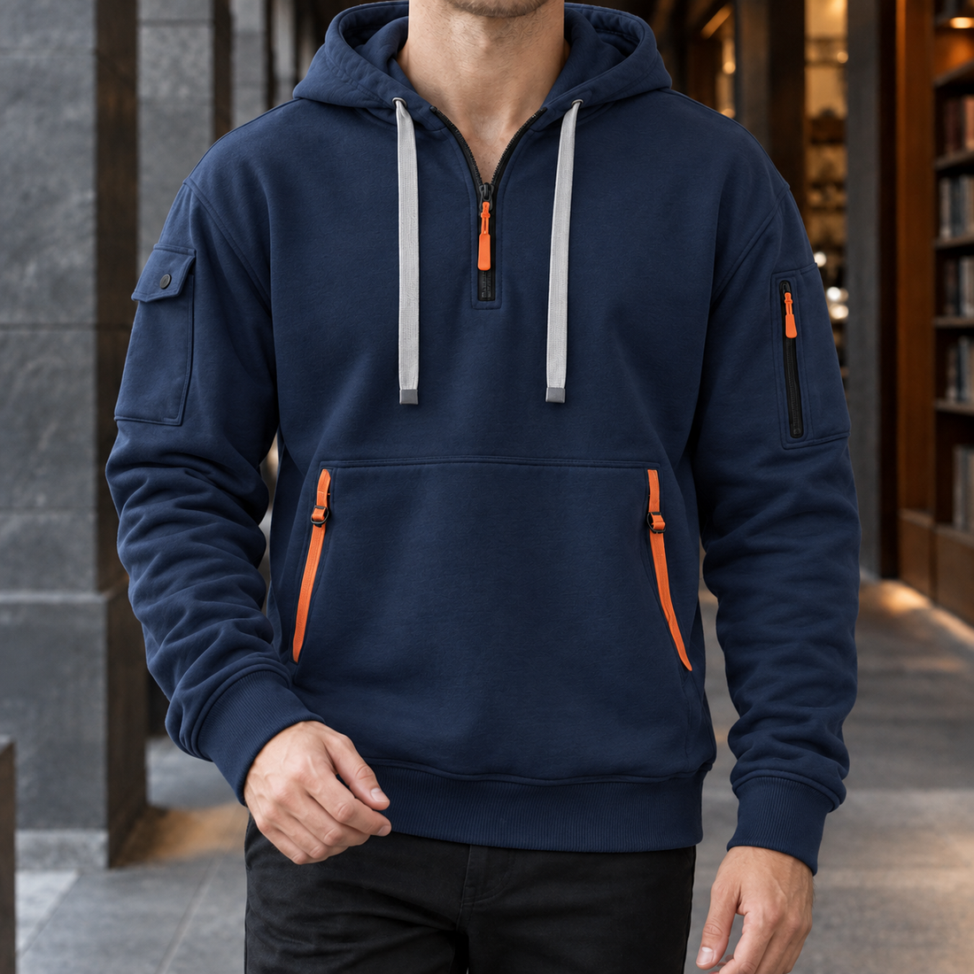 Alexander Utility Hoodie - Navy Blue