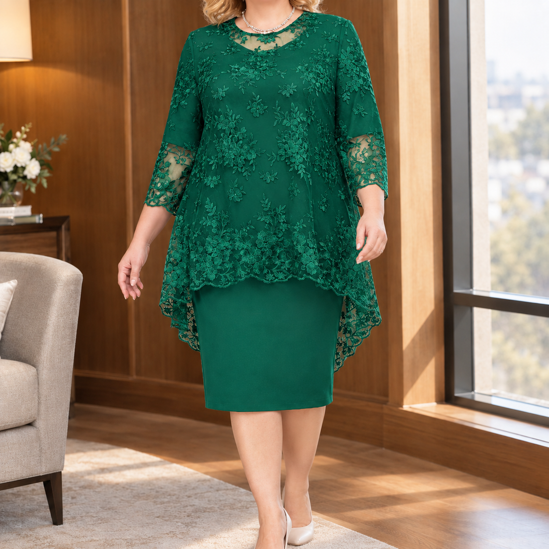 Sasha Embroidered Set - Green