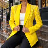 Katherine Embellished Blazer - Yellow