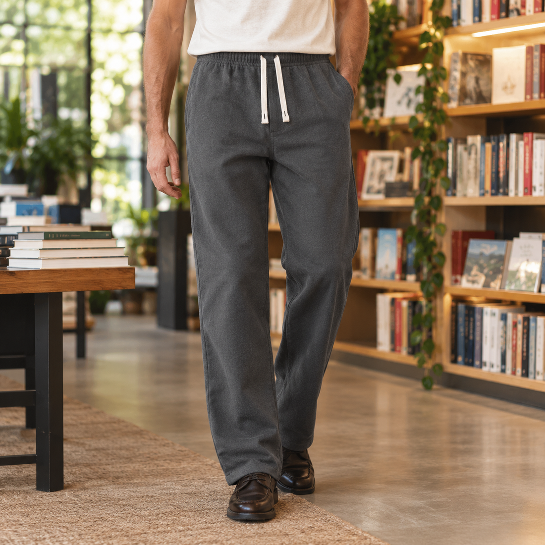 Jordan Straight Leg Pants - Dark Gray