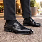 Visconti Leather Loafers - Black