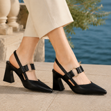 Pellegrini Slingback Heels - Black