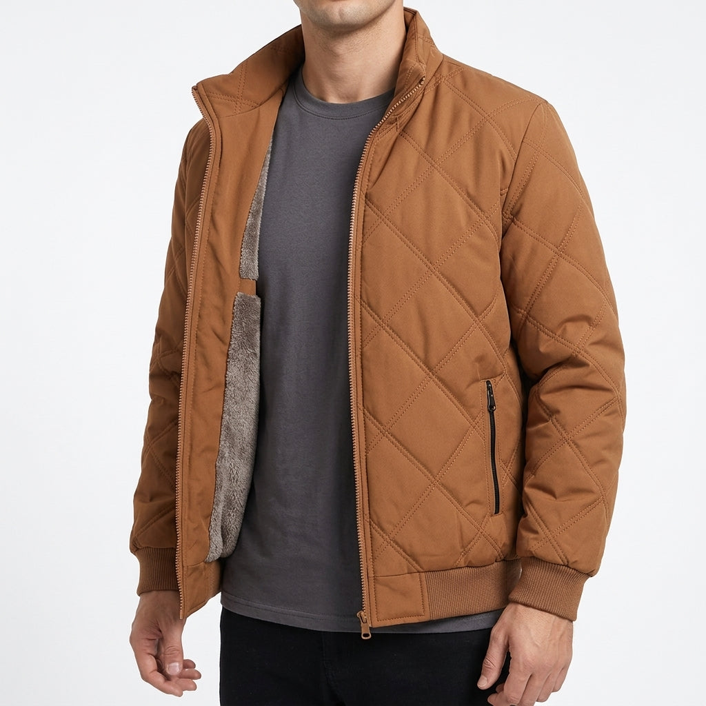 Dorian Quilted Jacket - Brown